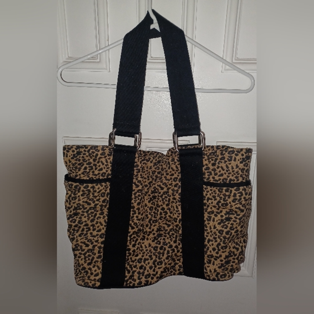 Express Design Studio leopard print Large Tote Shoulder Bag Purse Handbag